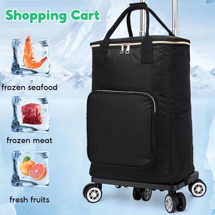 SG 5 Wheels Shopping Market Trolley Market With Thermal Retractable ...