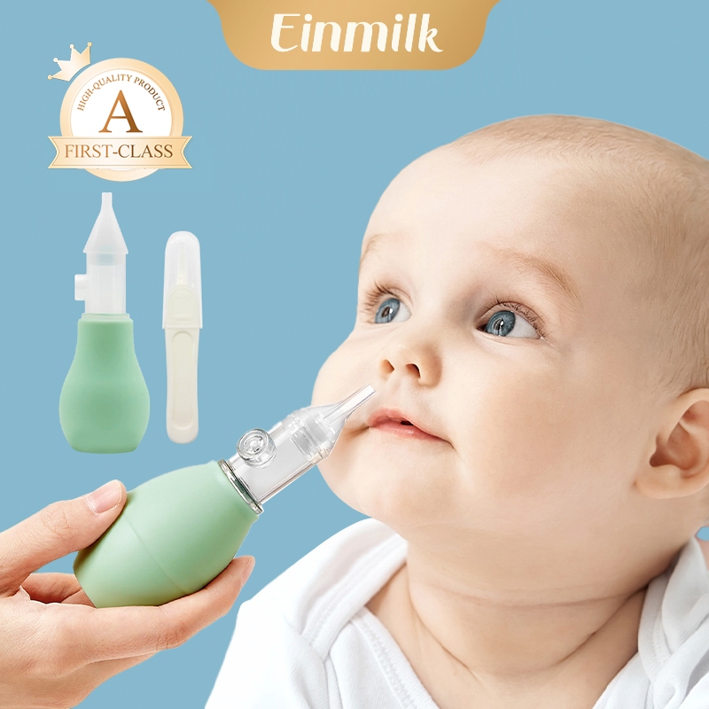Einmilk Baby Manual Nasal Suction Silicone Nose Mucus Cleaner Snot  Congestion Relief HENA220