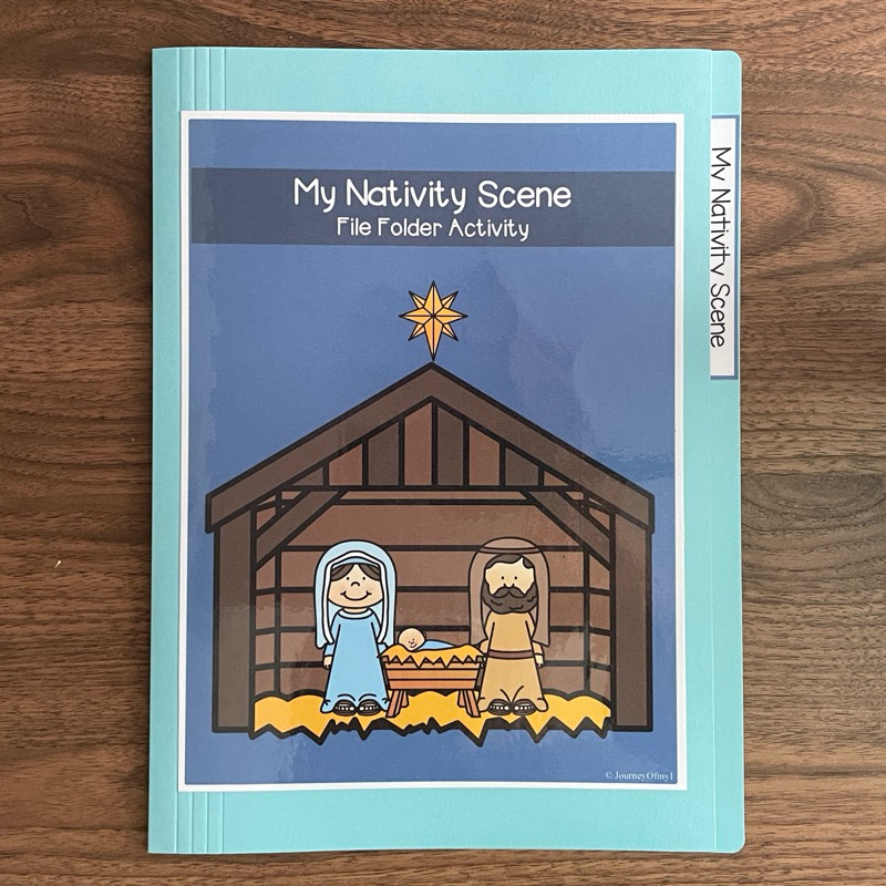 Nativity Sticker File Folder - File Folder Activity - Kids Activity ...