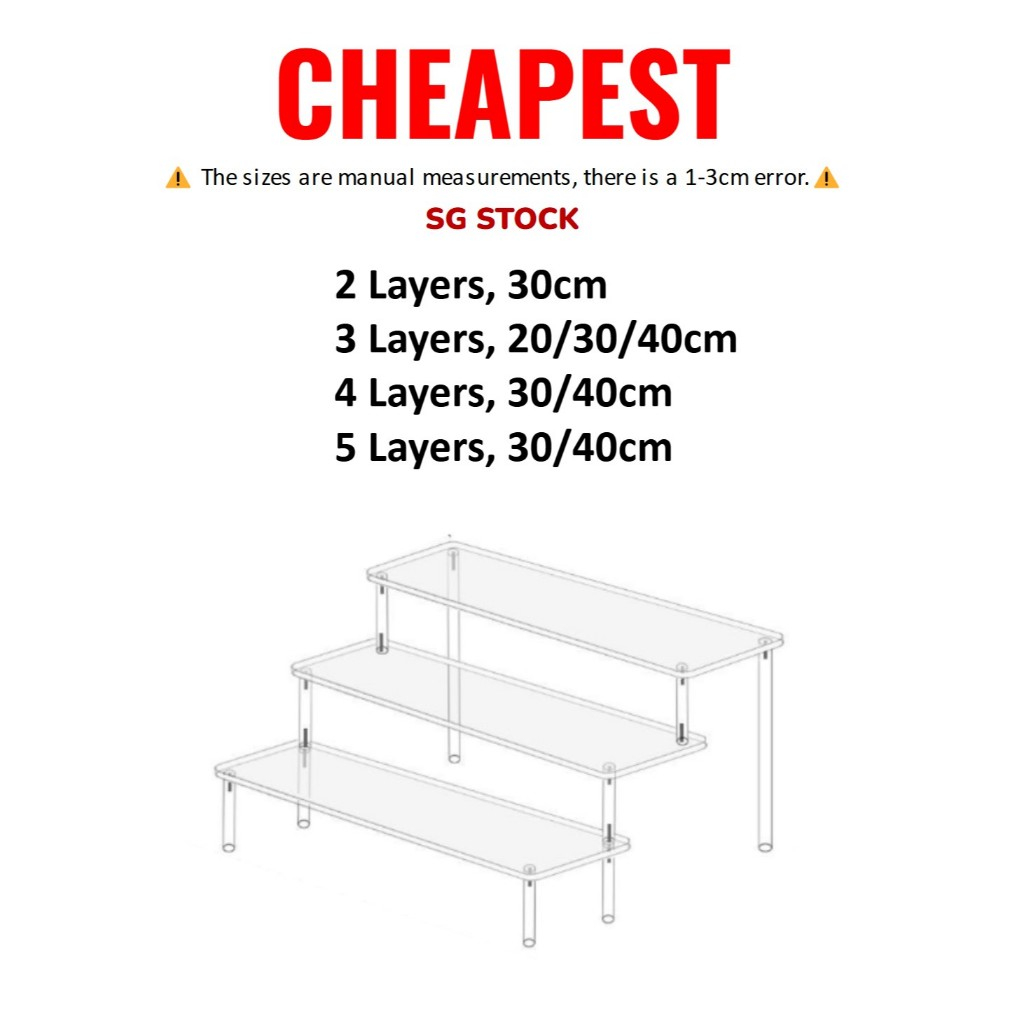 【Cheapest】Acrylic Display Stand Riser | Shopee Singapore