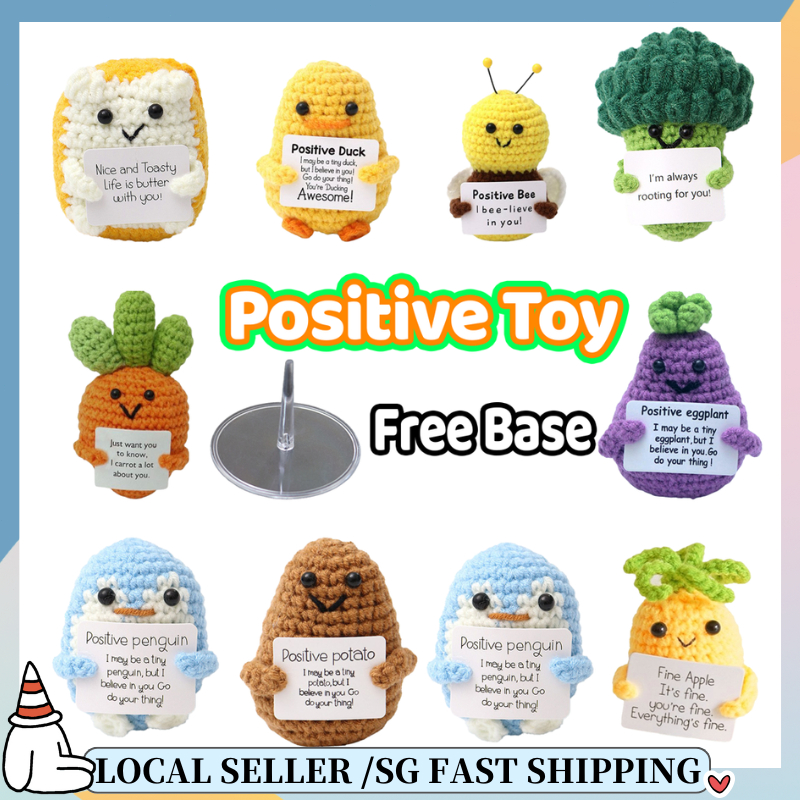 SG STOCK Positive Energy Emotional Toys Potatoes Crochet Pickle Knitted ...