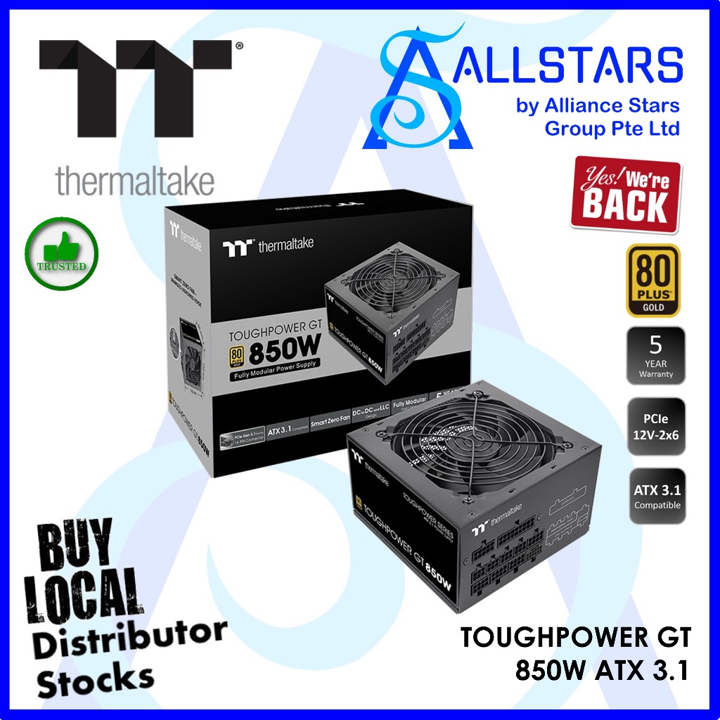 Thermaltake TOUGHPOWER GT 850W / Fully Modular / 80 Plus Gold