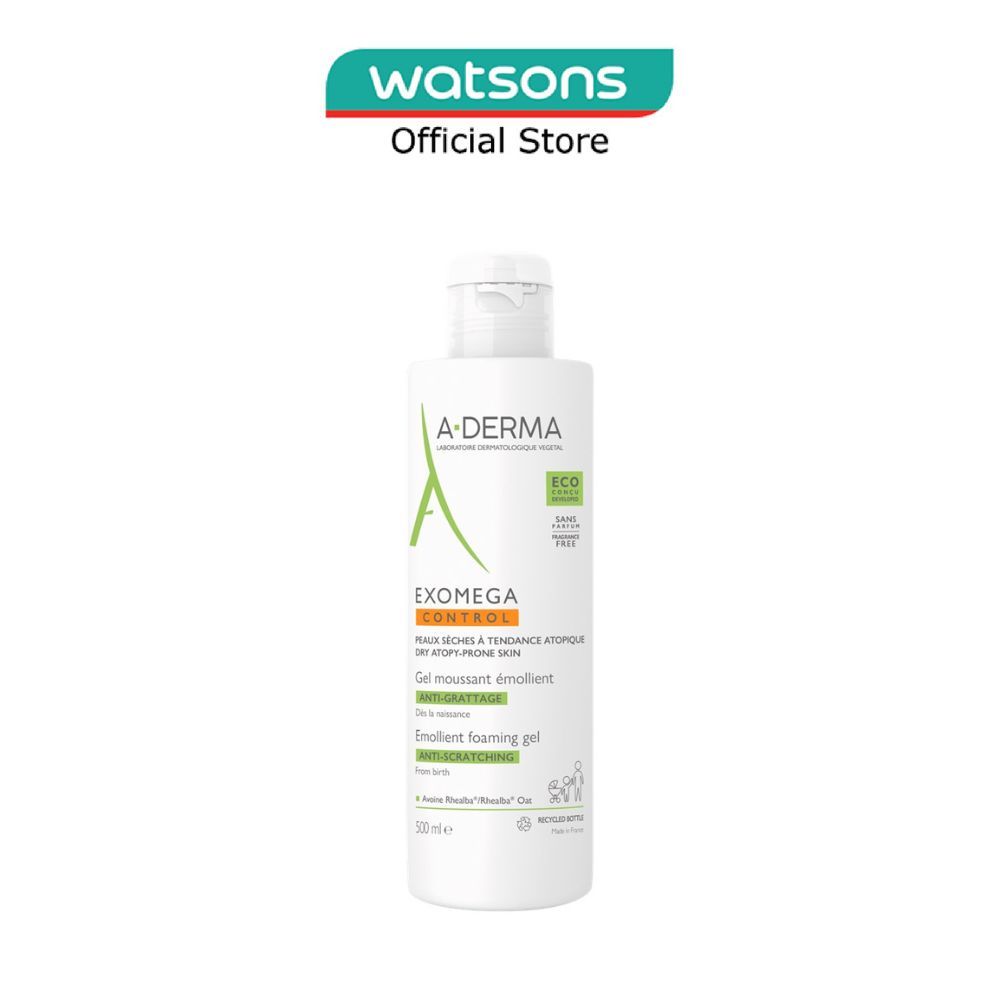 ADERMA Exomega Emollient Foaming Gel 500ml (Expiry: Apr'2026) | Shopee ...