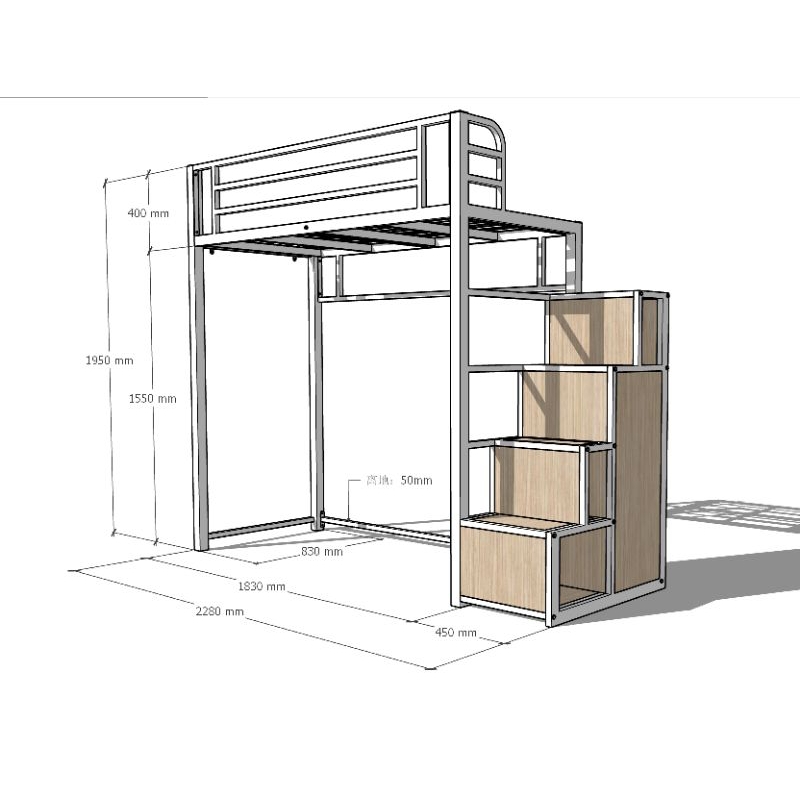 Loft bed customize for helper room singapore/bomb shelter/store room ...