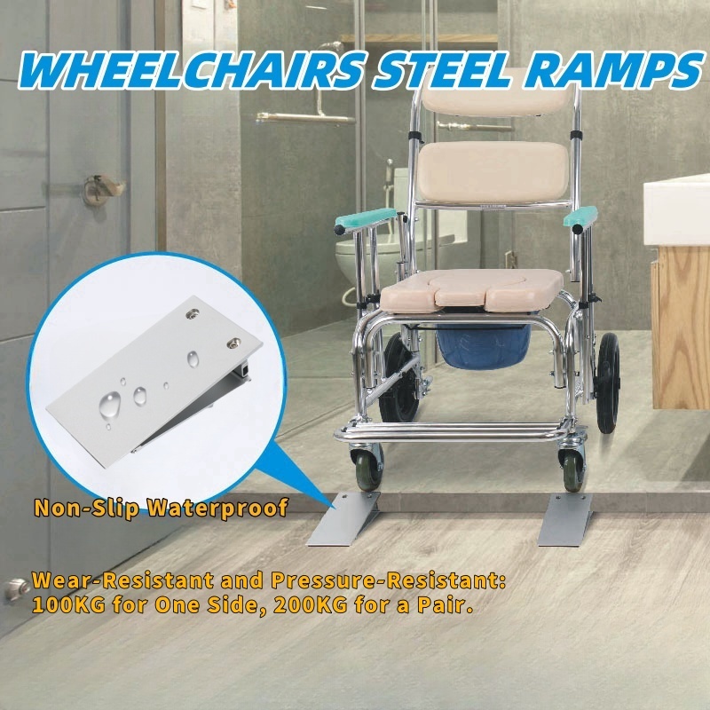 Adjustable Threshold Ramps Non-slip Portable Step Pads for Wheelchairs ...