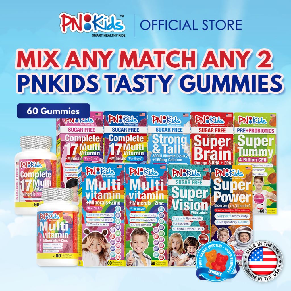[Mix and Match] PNKids Full Range Tasty Health Gummies 60s | Shopee ...