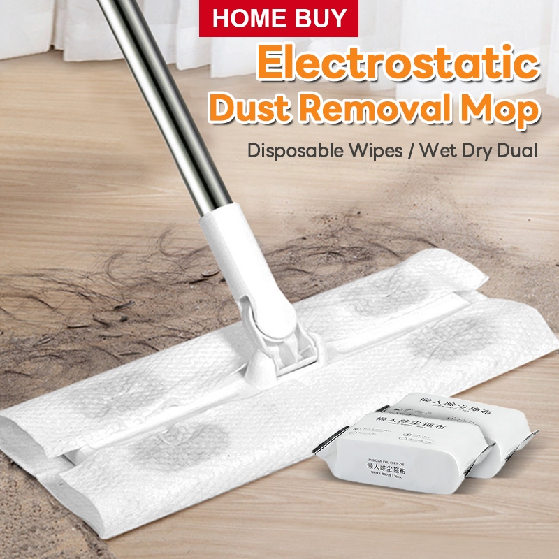 Disposable Dry Wet Mop Electrostatic Dust Removal Flat Mop 360 ...