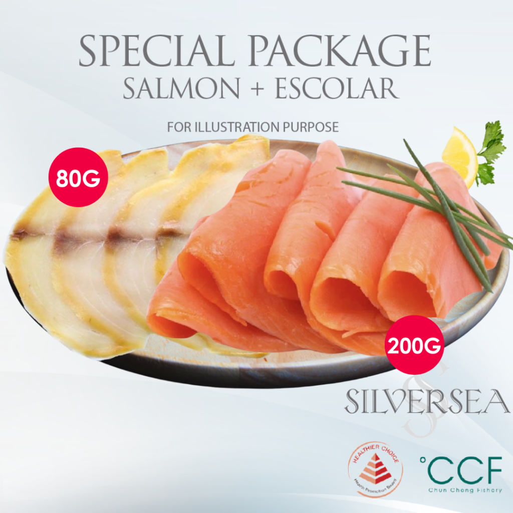 Silversea - Frozen Smoked Salmon 200g & Smoked Escolar Slices 80g Set ...