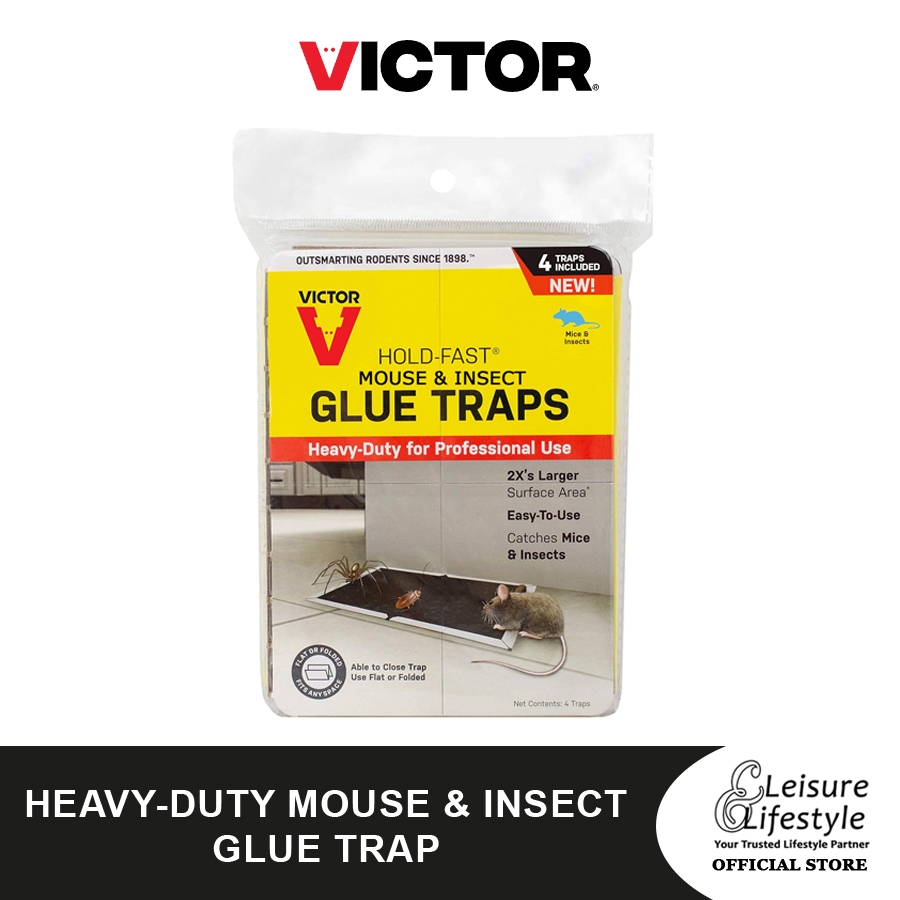 [2 TRAPS] Victor Mouse / Rat & Insect Glue Traps Pest Stop (Heavy-Duty ...