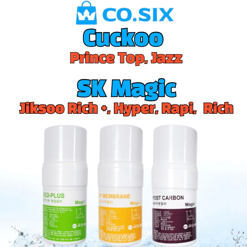 CO.SIX Water Filter 4 Inch(14cm) For CUCKOO PRINCE TOP, JAZZ, SK Magic ...