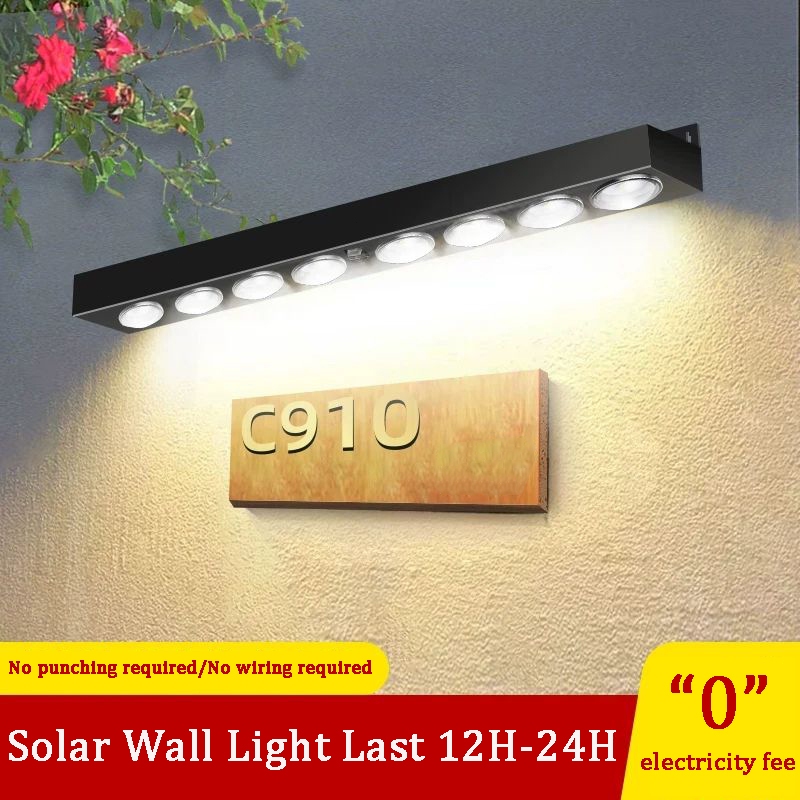 8LED Led Solar light Wall Light 300W Solar Wall Lamp outdoor Waterproof ...