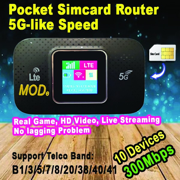 Portable 4G WiFi Hotspot, 5G / 4G Sim Card Router 5G Sim Card Router ...