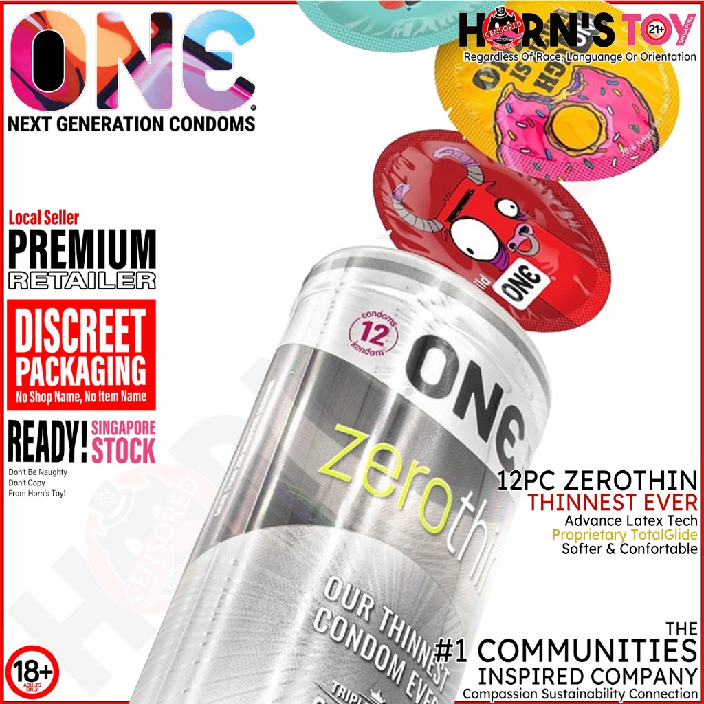 One Condoms One Zerothin Latex Condom Thinnest Thin Safe Sex For Men ...