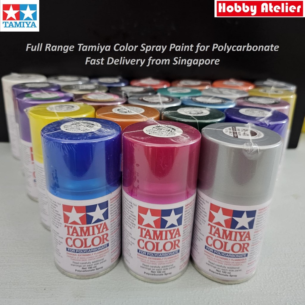 Tamiya Color Spray Paint PS1-PS63 for Polycarbonate Model Kits ...