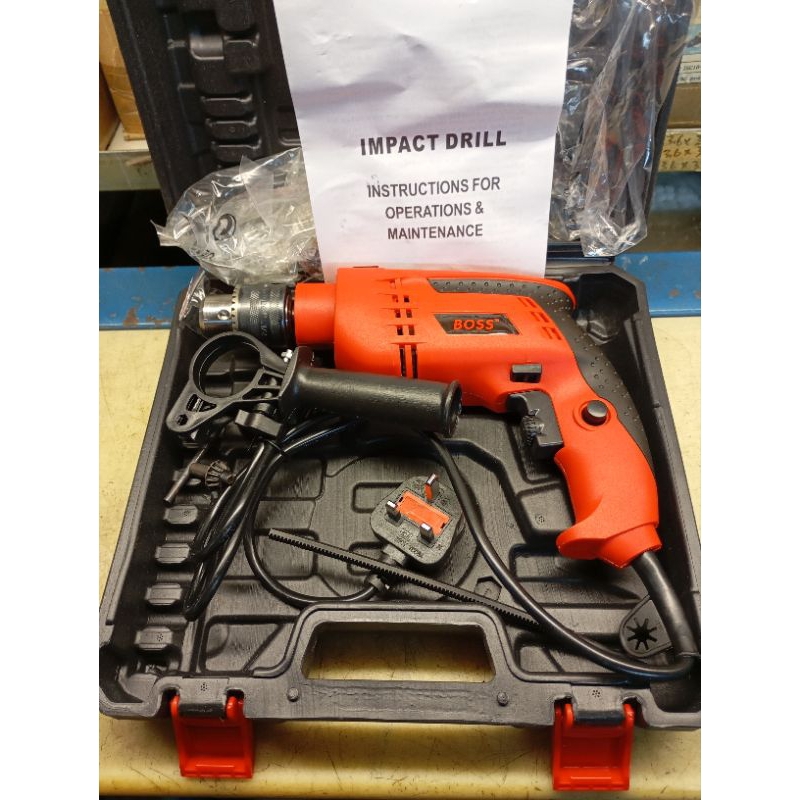 Boss 220V Impact Drill GS13 RE Professional Impact Drill With Free Bits ...