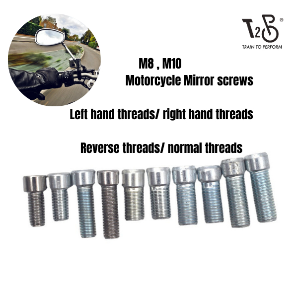T2P Carbon Steel M8 M10 x 20mm 25mm Reverse Thread Normal Thread ...