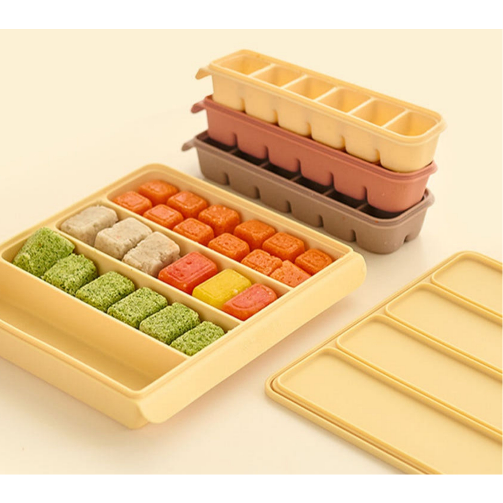 Firgi Double-Airtight Cube Storage Container Baby Food Vegetable ...
