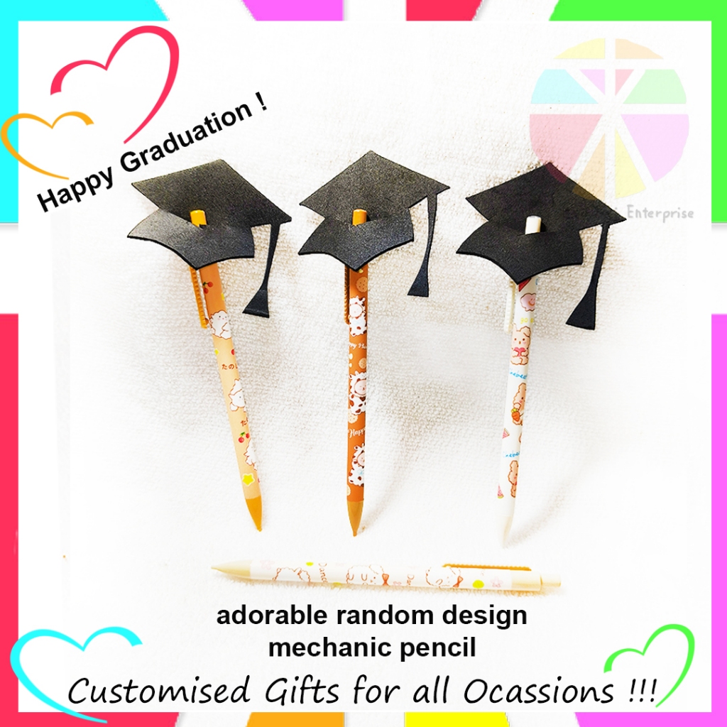 Cute Mechanical Pencil, 2B Pencil, Glitter Pen and Pen with Graduation ...