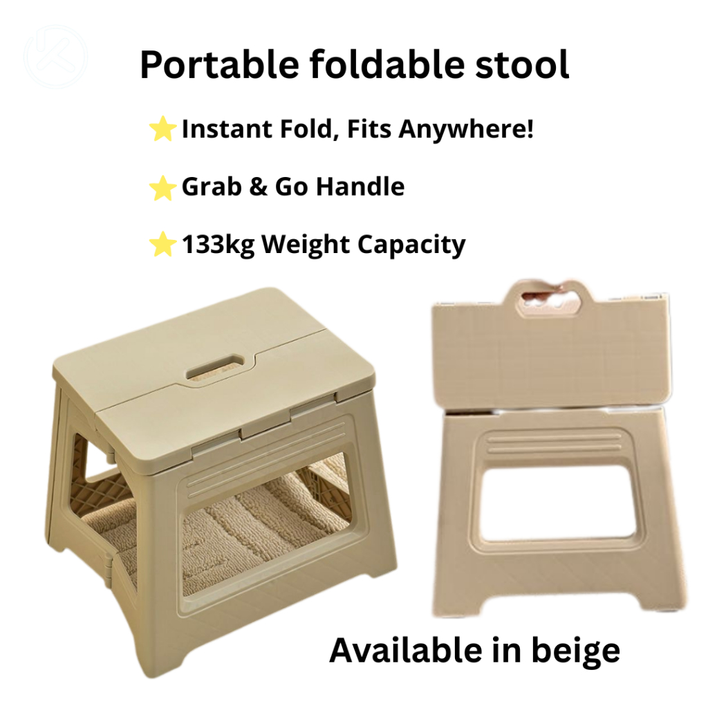 Foldable Stool Folding Portable Collapsible Sturdy Lightweight Chair ...