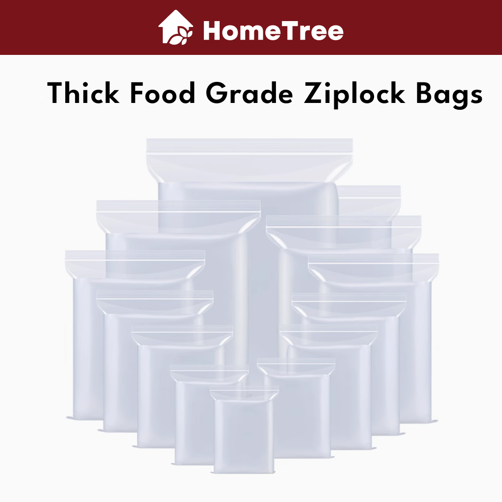 HomeTree | Multi-Size Food Safe Zip Lock Bags – Perfect for Snacks ...