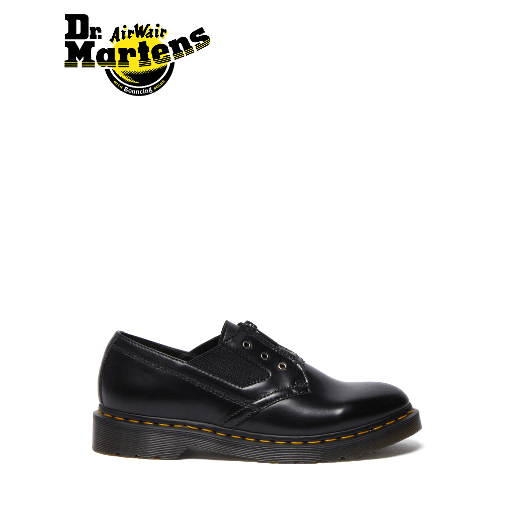 Dr. Martens 1461 Gusset Polished Smooth Leather Slip-On Oxford