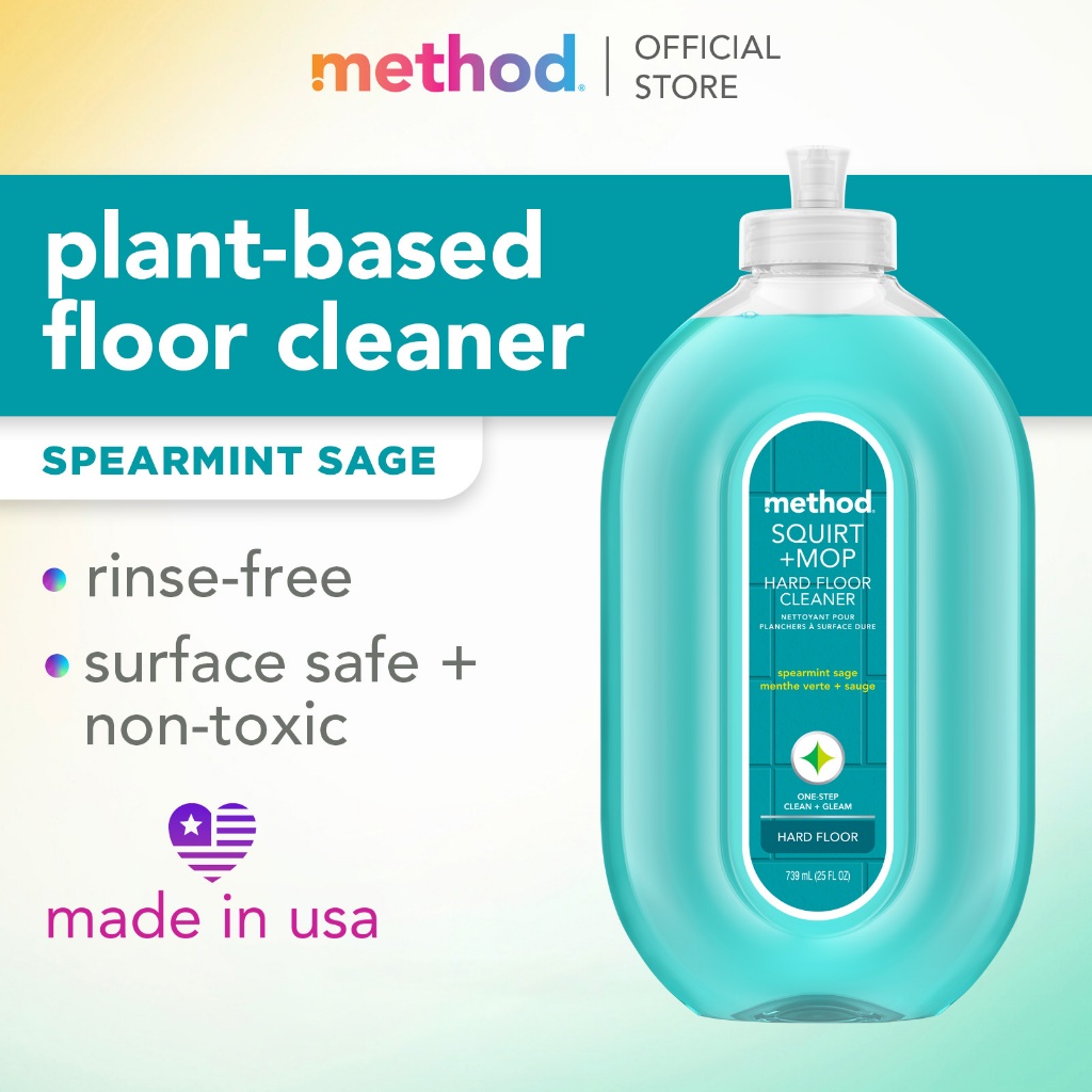 Method squirt + mop hard floor cleaner spearmint sage 739ml Shopee