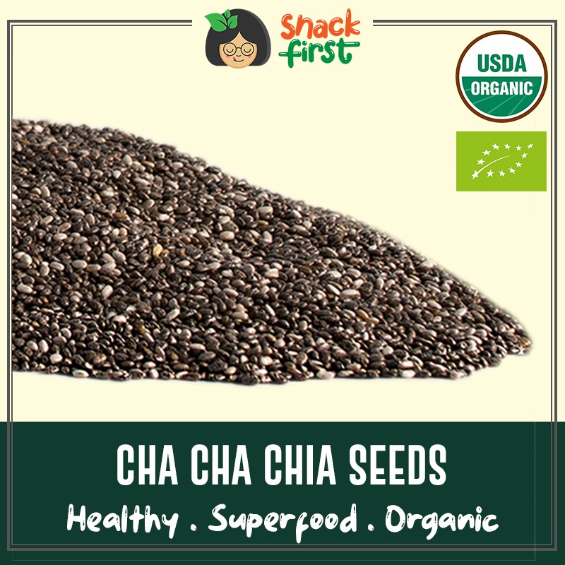 SnackFirst Black Chia seeds (Organic/Raw) 500g Natural Healthy Seeds ...