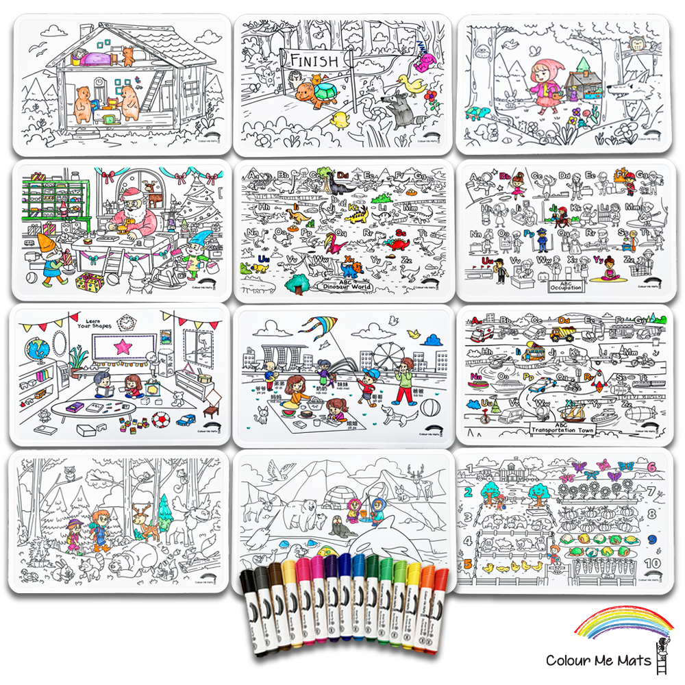 [CLEARANCE DEAL] 50% OFF Colouring Mats Bundle (3x Random Mats + 1x ...