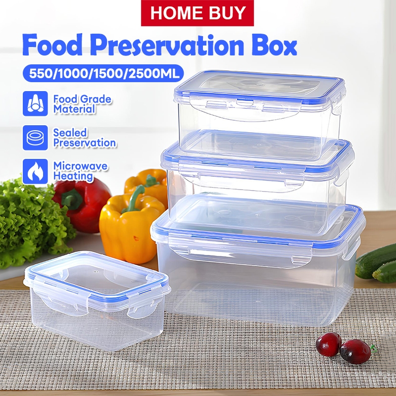 Refrigerator Storage Box Plastic Transparent Food Preservation ...