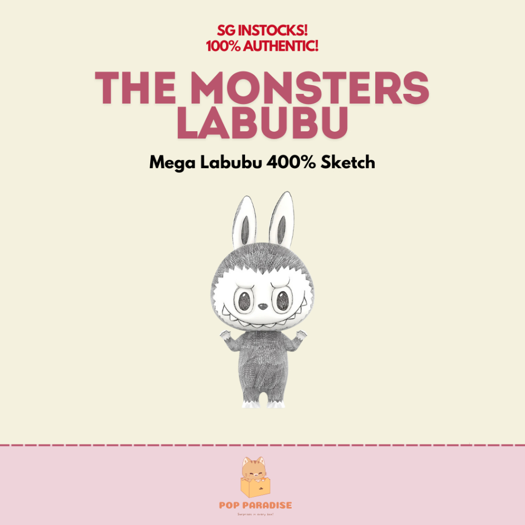 ラブブMEGA LABUBU THE MONSTERS Sketch 400% The Monsters - Mega Labubu Sketch 400% | Shopee Singapore