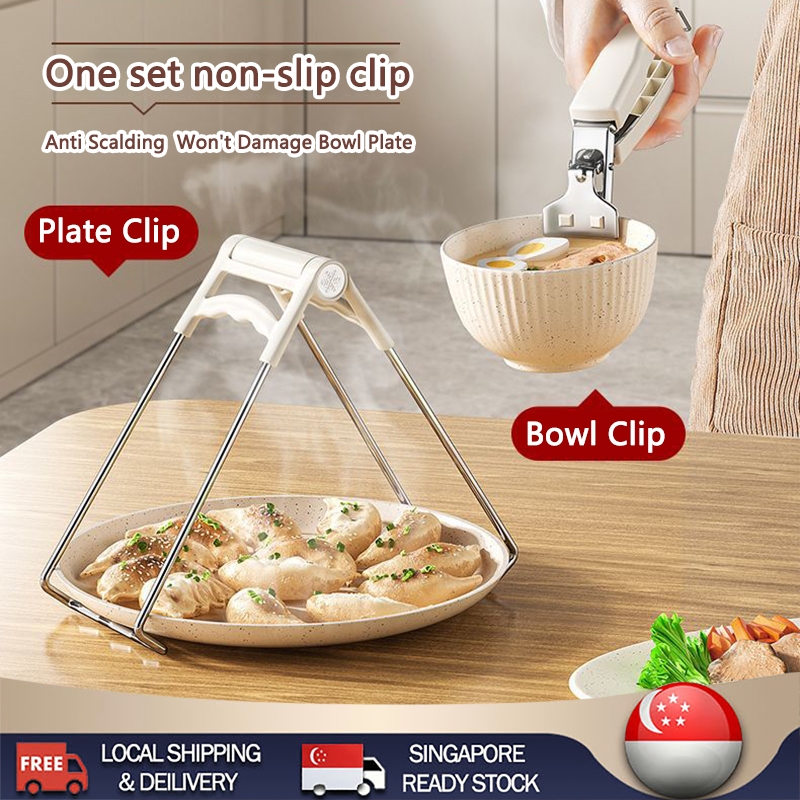 【READY STOCK】Non-slip Anti Scalding Clip Multifunctional Meal Bowls ...