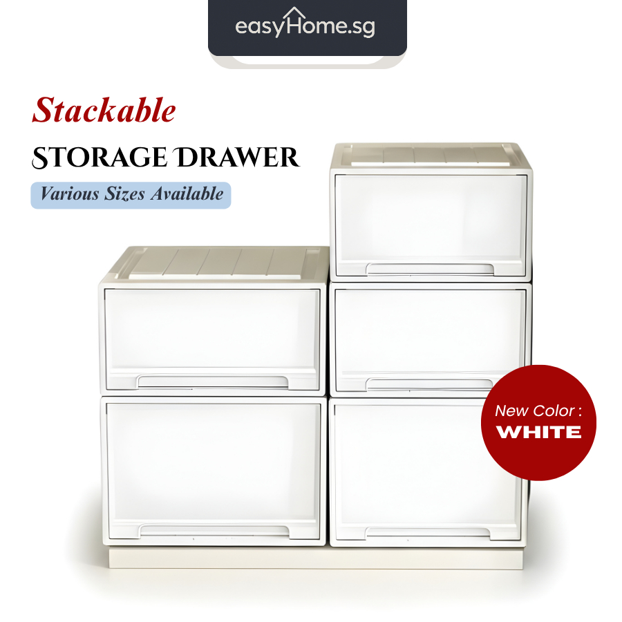 Easyhome.sg Stackable Storage Drawer / Plastic Container / Storage Box ...