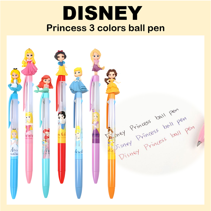 [DISNEY] Princess 3 colors ball pen (Aurora / Snow white / Rapunzel ...
