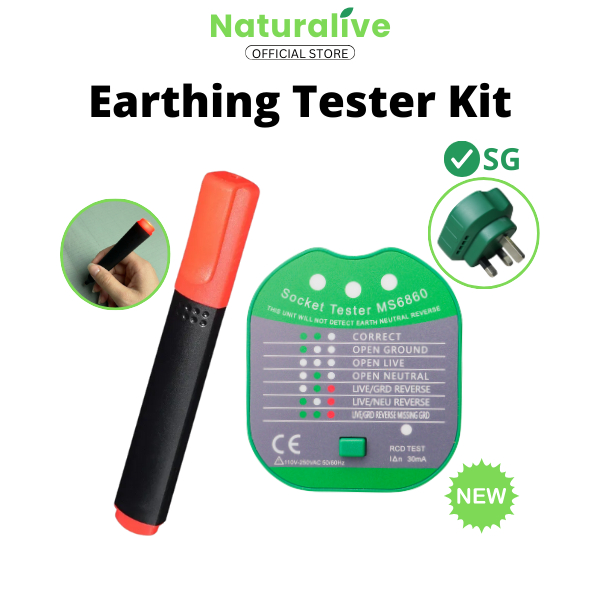 Naturalive Grounding & Earthing Tester Kit for Mat, Sheet, Socket ...