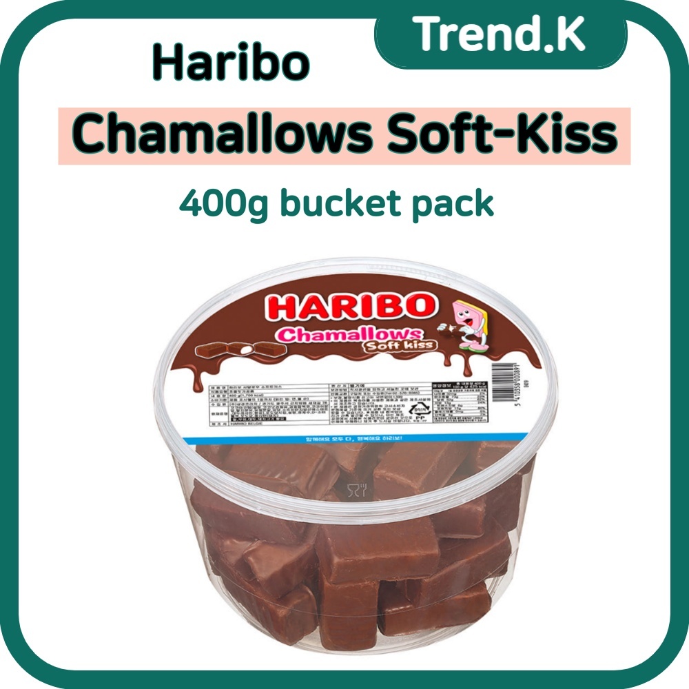 Haribo / Chamallows Soft-Kiss 400g bucket pack - chocolate-covered