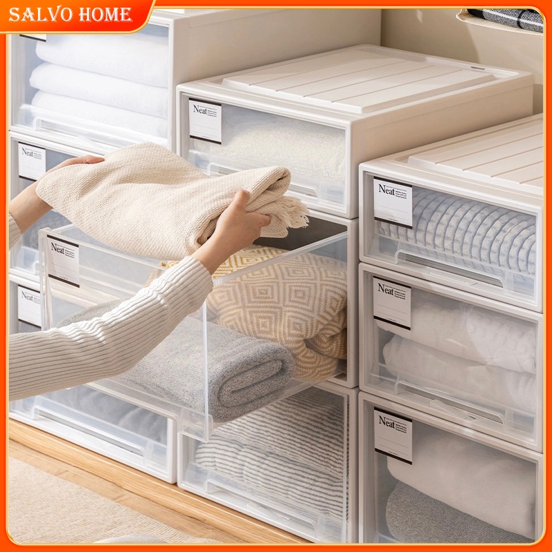Salvo 13-70 Liter Stackable Drawer Storage Organizer Clothes Storage ...