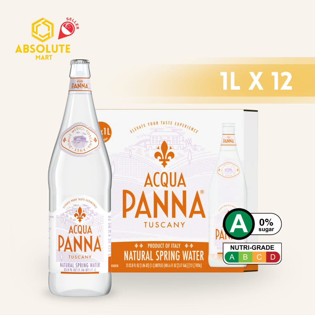 [CARTON] ACQUA PANNA Still Mineral Water 1L X 12 (GLASS) | Shopee Singapore