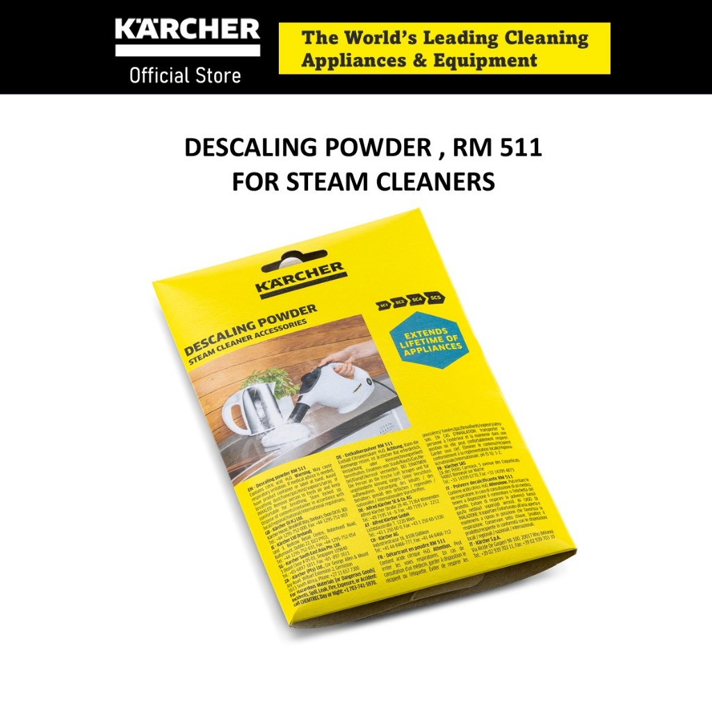 KARCHER Descaling Powder RM 511 (6 X 17grams) for Steam Cleaners - made in  Germany | Shopee Singapore