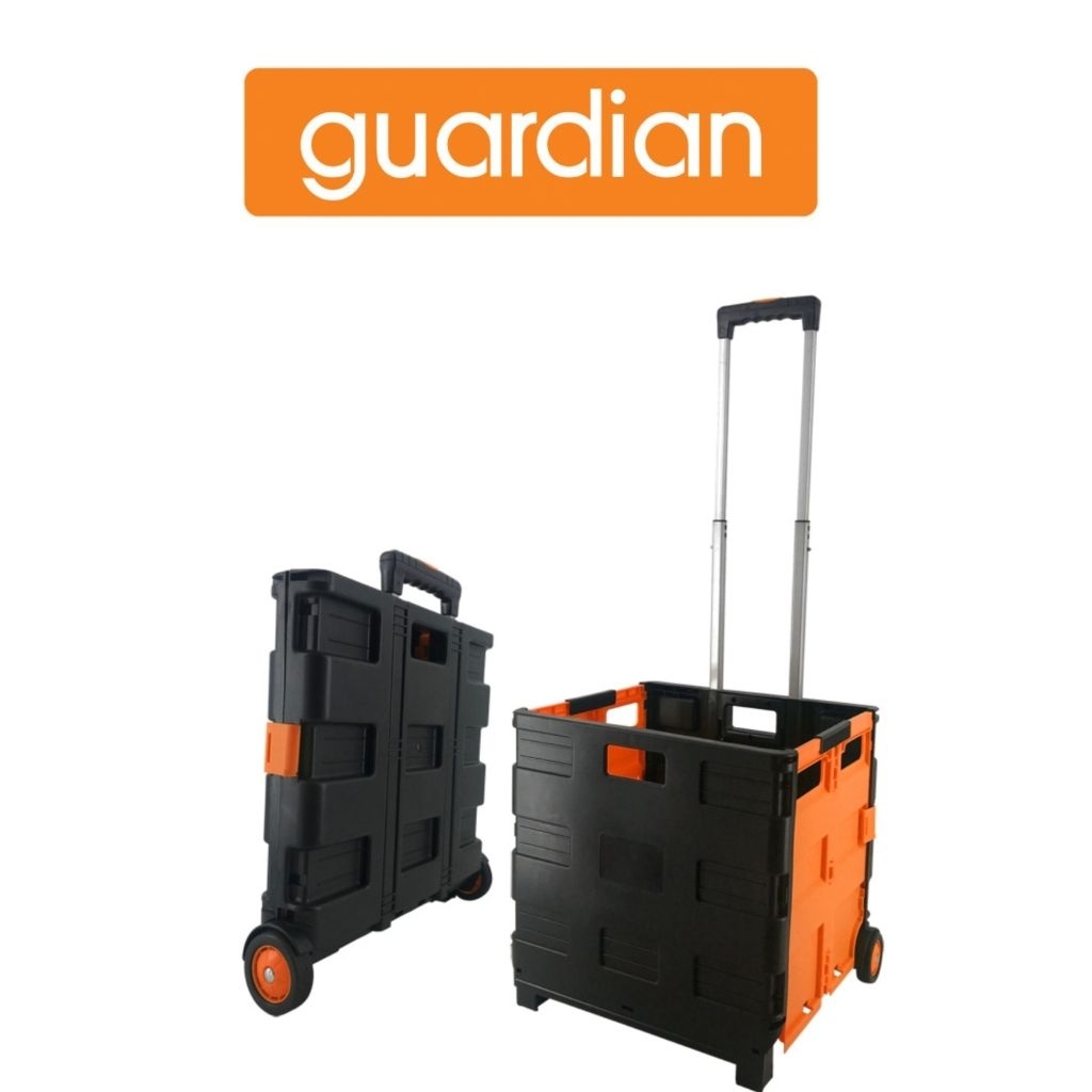 Guardian 40 Litre Foldable Grocery Shopping Cart Market Trolley With ...