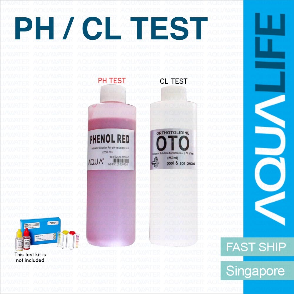 Phenol RED pH & OTO Orthotolidine CL Refill Solution for Test Kit 250ml ...