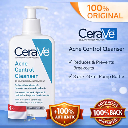 CeraVe Acne Control Cleanser 237ml For Acne-Prone Oily Skin | Shopee ...