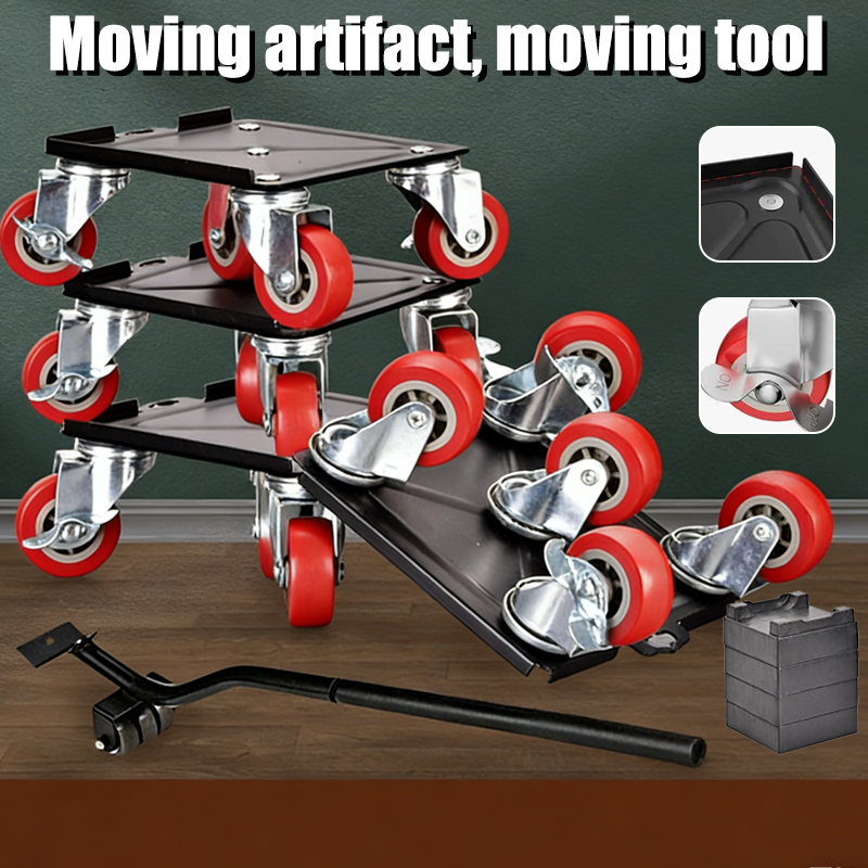 [SG STOCK]5 Wheel Heavy Duty Furniture Lifter Mover Tool Set 360 Degree ...