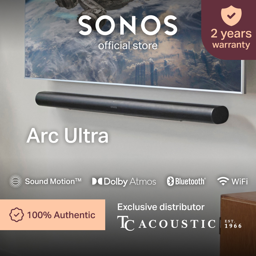 9.1.4 Sonos Arc Ultra Soundbar w Spatial Audio - Dolby Atmos Smart