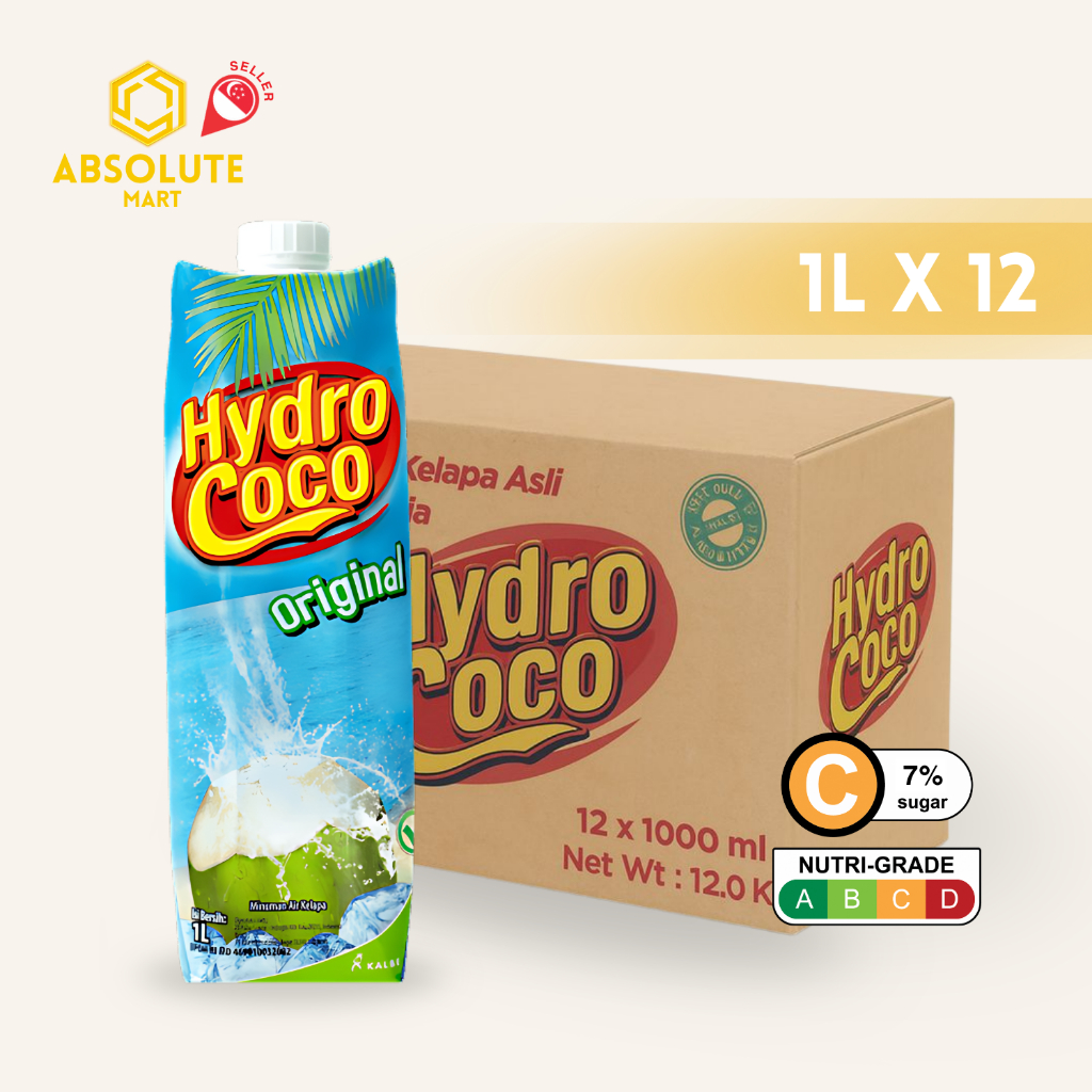 HYDROCOCO Coconut Water 1L X 12 (TETRA) | Shopee Singapore