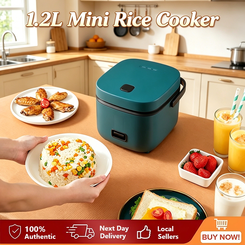 1.2L Electric Rice Cooker Smart Mini Multicooker Food Grade Safe 1-2 ...