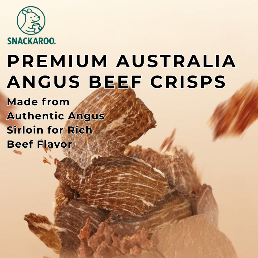 [SNACKAROO] Angus Beef Crisps – Rustic Sirloin Cut | Shopee Singapore