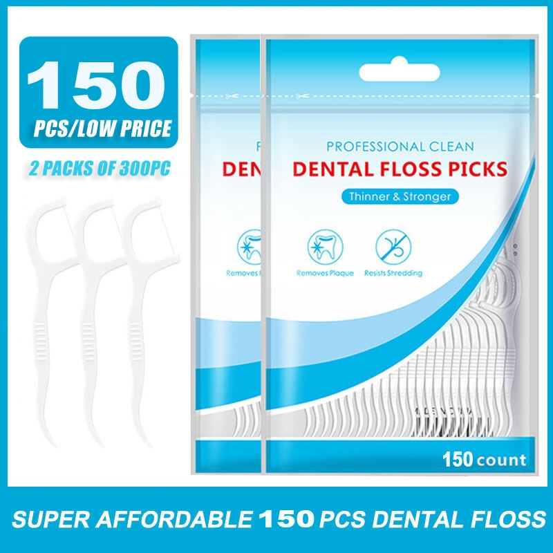 Disposable Dental Floss Stick Portable Dental Floss PicksCleaning Deep ...
