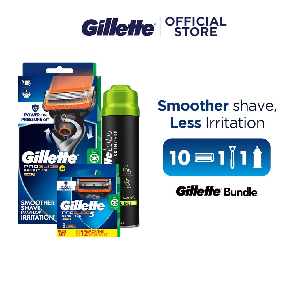 [Bundle of 3] Gillette ProGlide Power FlexBall Handle + 8s Refills ...