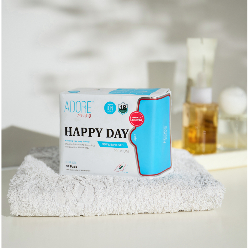 ADORE Happy Days Ultra Slim Negative Ions Plus Pad | Shopee Singapore