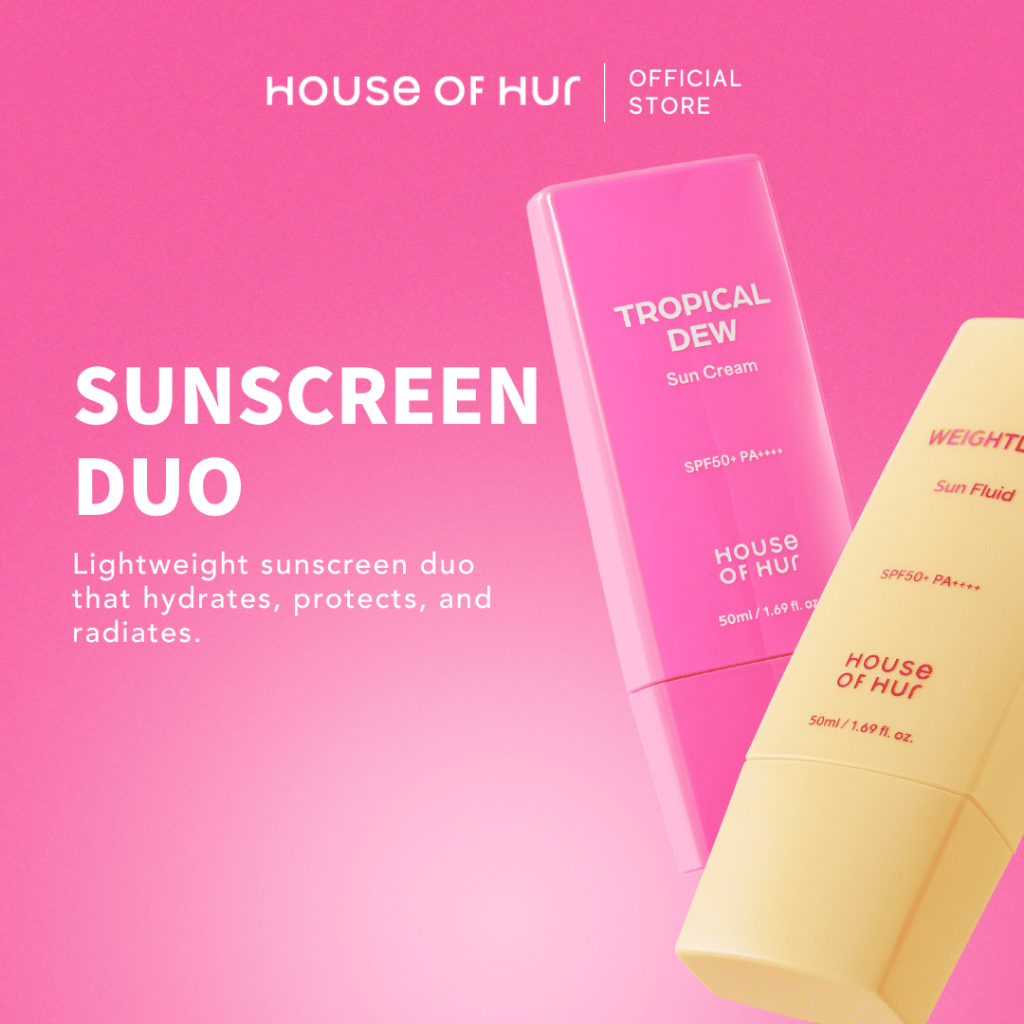 House of Hur Sunscreen Duo (Weightless Sun Fluid + Tropical Dew Sun ...